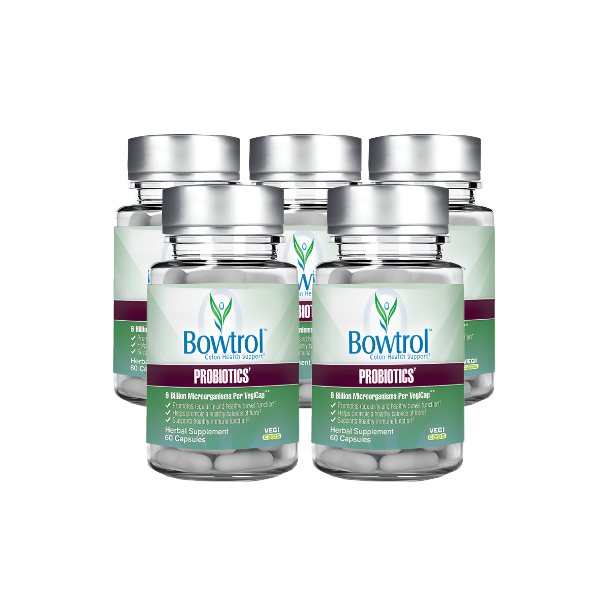 Bowtrol Probiotics 5-bottle bundle for best value per bottle