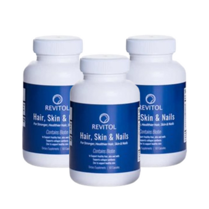 Revitol Hair, Skin & Nails Supplement Treatment with Biotin - 60 Capsules