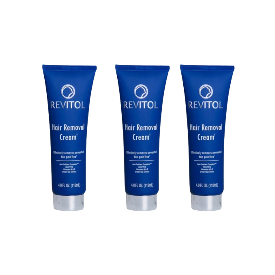 Revitol Hair Removal Cream bundle image showing multiple tubes