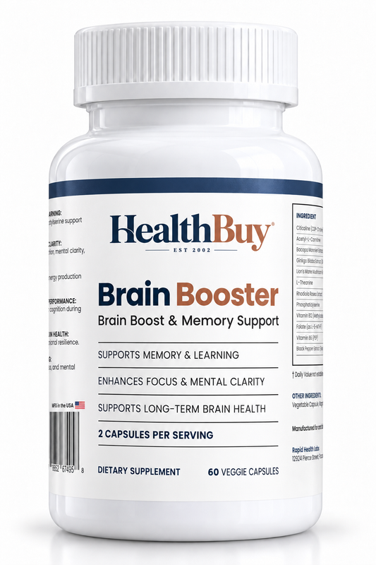 HealthBuy Brain Booster bottle