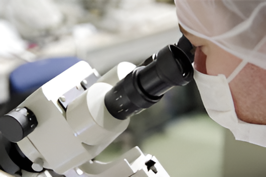 Microscope image representing scientific research (used in supplement marketing)