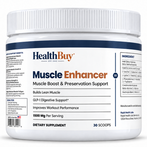 HealthBuy Muscle Enhancer powder, 30 scoops, HMB, creatine and essential amino acids