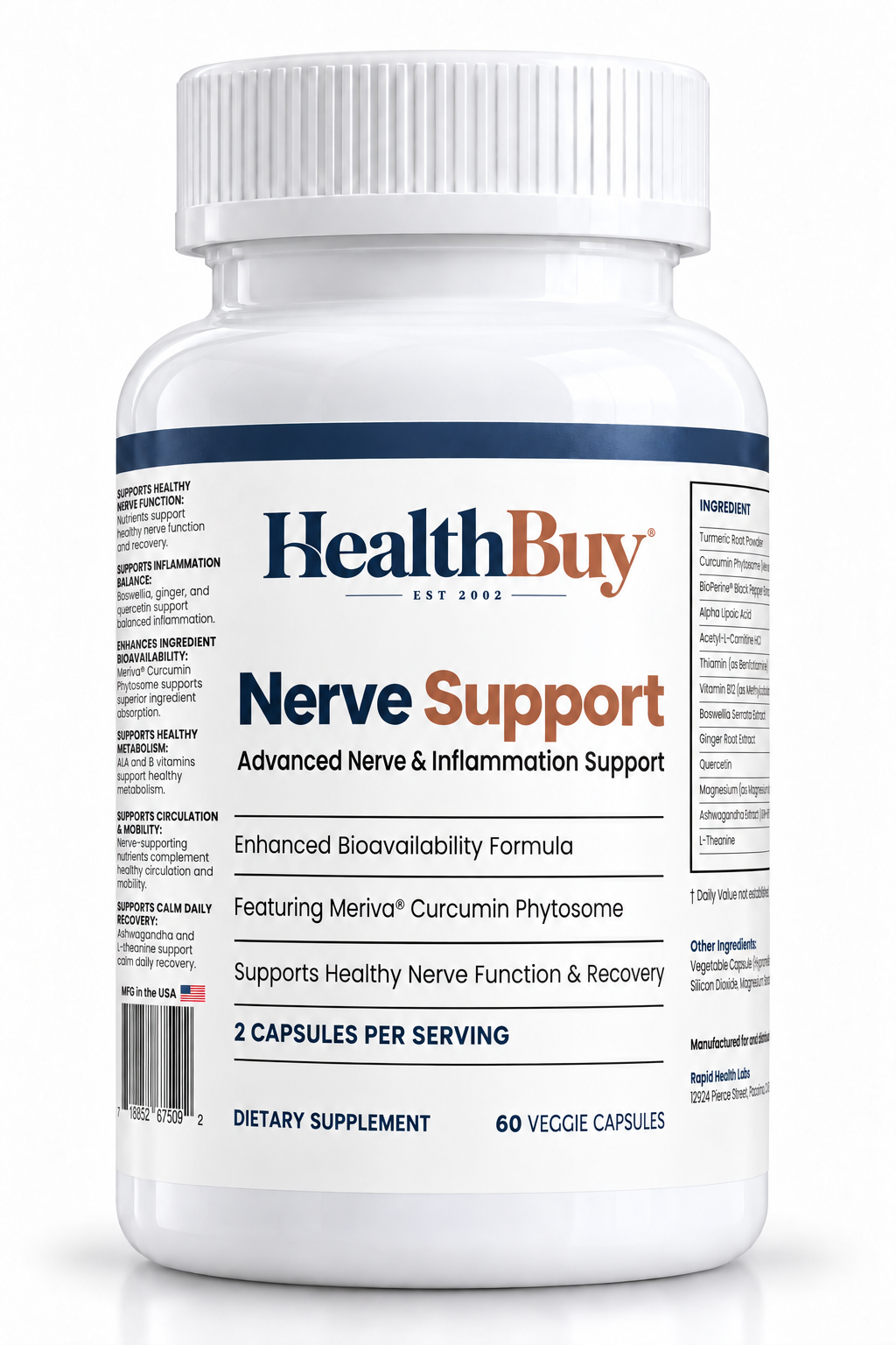 HealthBuy Nerve Support bottle
