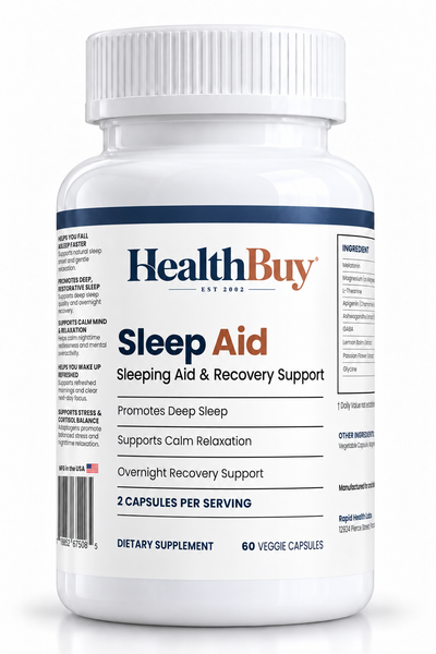 HealthBuy Sleep Aid bottle