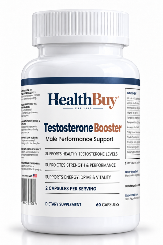 HealthBuy Testosterone Booster bottle